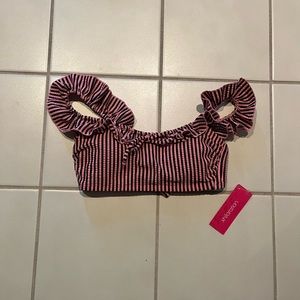 Pink Stripped Bikini Top